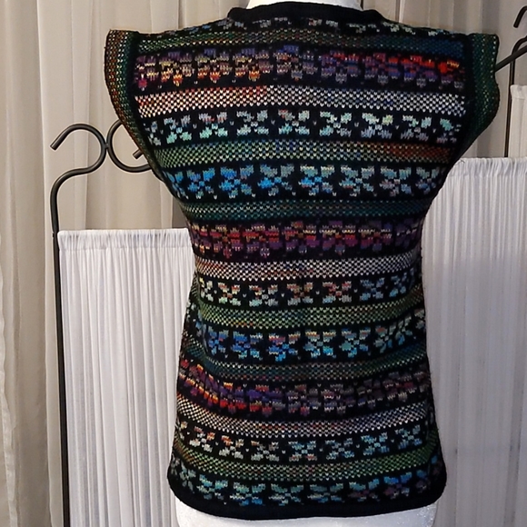 ๐จ๐ฆ Sz M Late 1970's Reversable Knit Vest - Picture 2 of 6